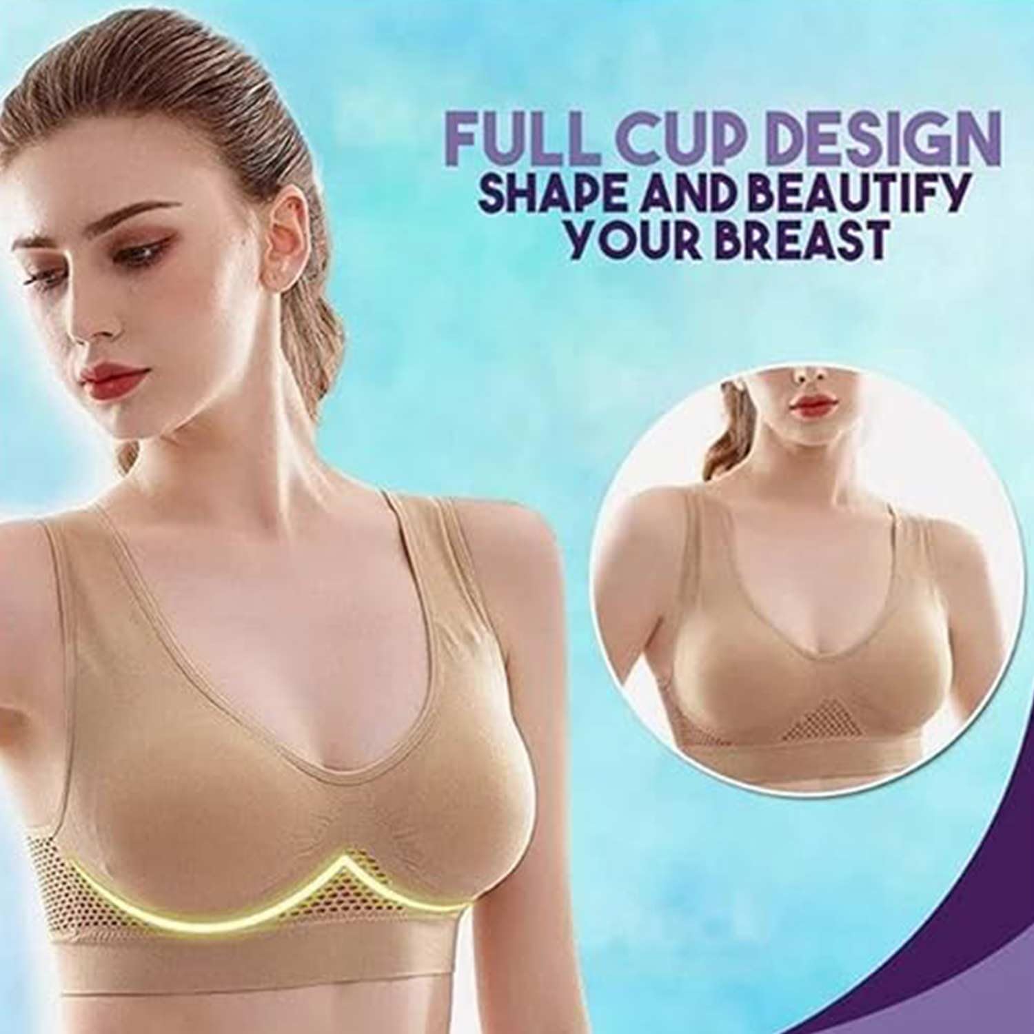 Women's Cotton Solid Non Padded Air Bra (Pack of 3)